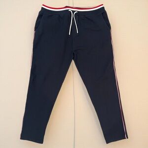 Zara Men’s Navy Slim Fit Joggers with Stripe Detail - Size XXL